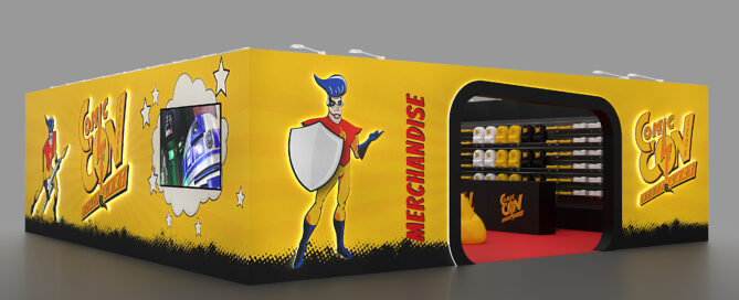 3D Visualisierung Messestand Comic Con
